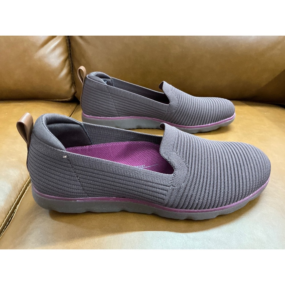Ryka Effortless Slip On Walking Shoes Womens 8.5W Brown  Washable